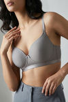 Zivame Padded Non Wired 3/4th Coverage Tshirt Bra - Silver Bullet — thumbnail 5